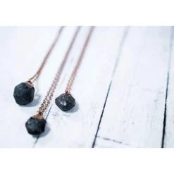 Rough garnet necklace | Garnet crystal necklace