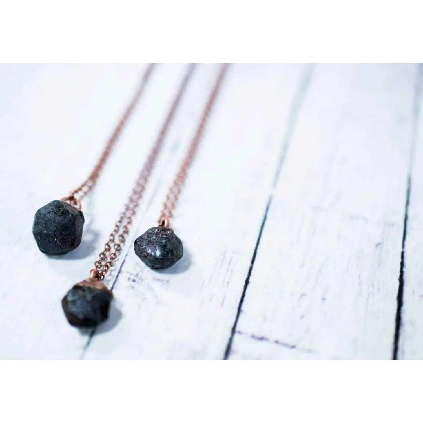 Rough garnet necklace | Garnet crystal necklace