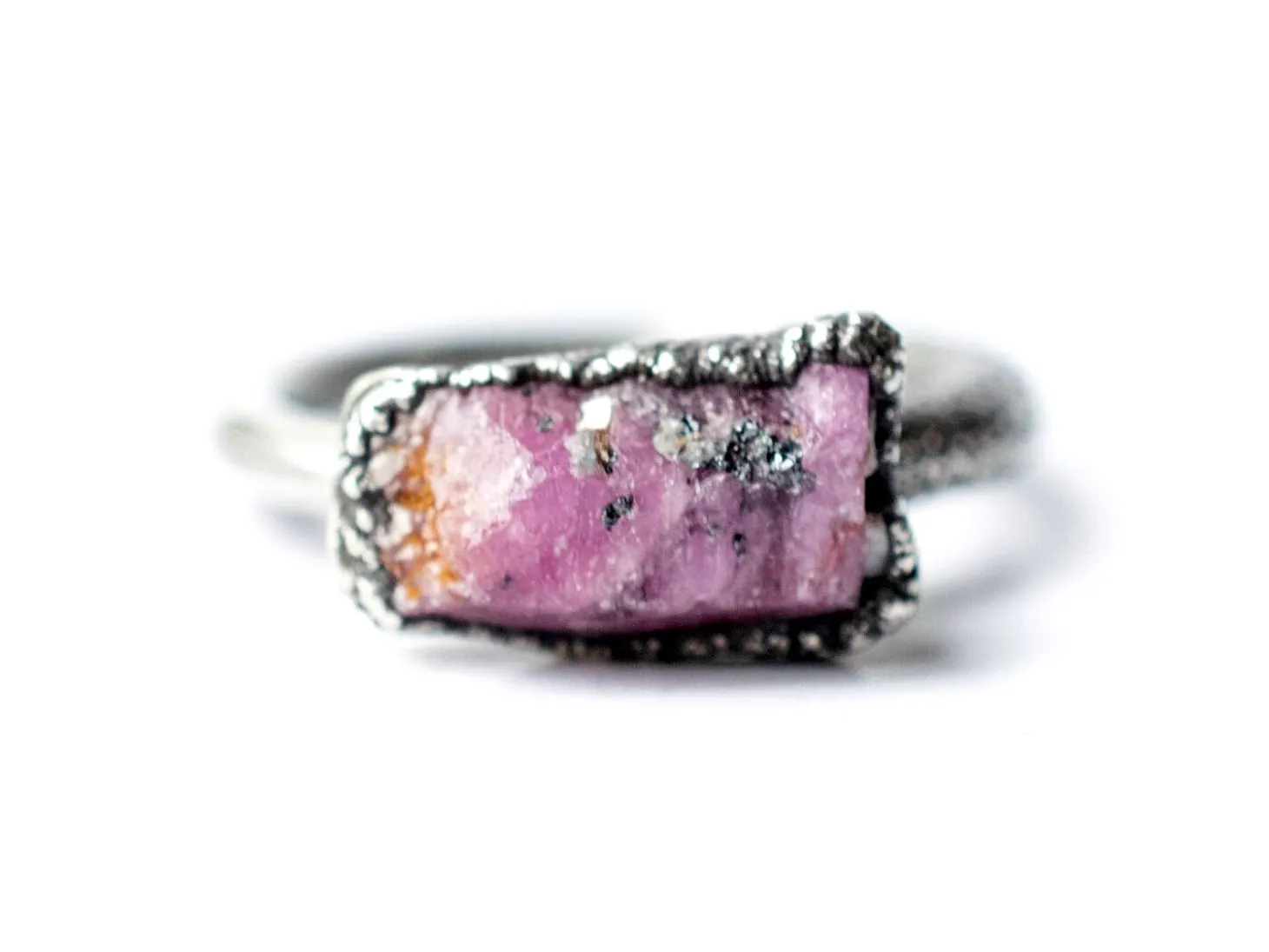 Rough ruby ring | Red ruby ring