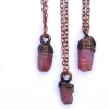Ruby crystal necklace | Raw ruby necklace