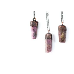 Ruby crystal necklace | Raw ruby necklace | Raw mineral necklace | Ruby gemstone pendant on copper chain | Rough ruby crystal pendant