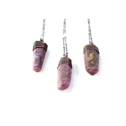 Ruby crystal necklace | Raw ruby necklace | Raw mineral necklace | Ruby gemstone pendant on copper chain | Rough ruby crystal pendant