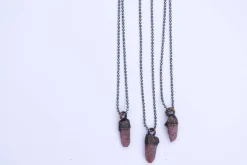 Ruby crystal necklace | Raw ruby necklace