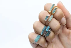 SALE Aquamarine crystal ring | Raw aquamarine ring