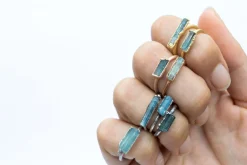SALE Aquamarine crystal ring | Raw aquamarine ring