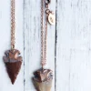 SALE Arrowhead fossil | Electroformed fossil jewelry