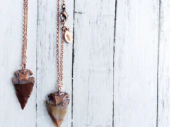 SALE Arrowhead fossil | Electroformed fossil jewelry