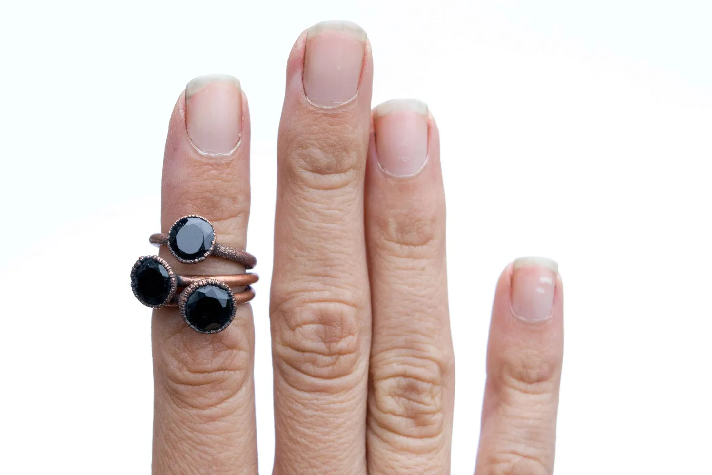 SALE Black Spinel ring | Black Spinel crystal ring