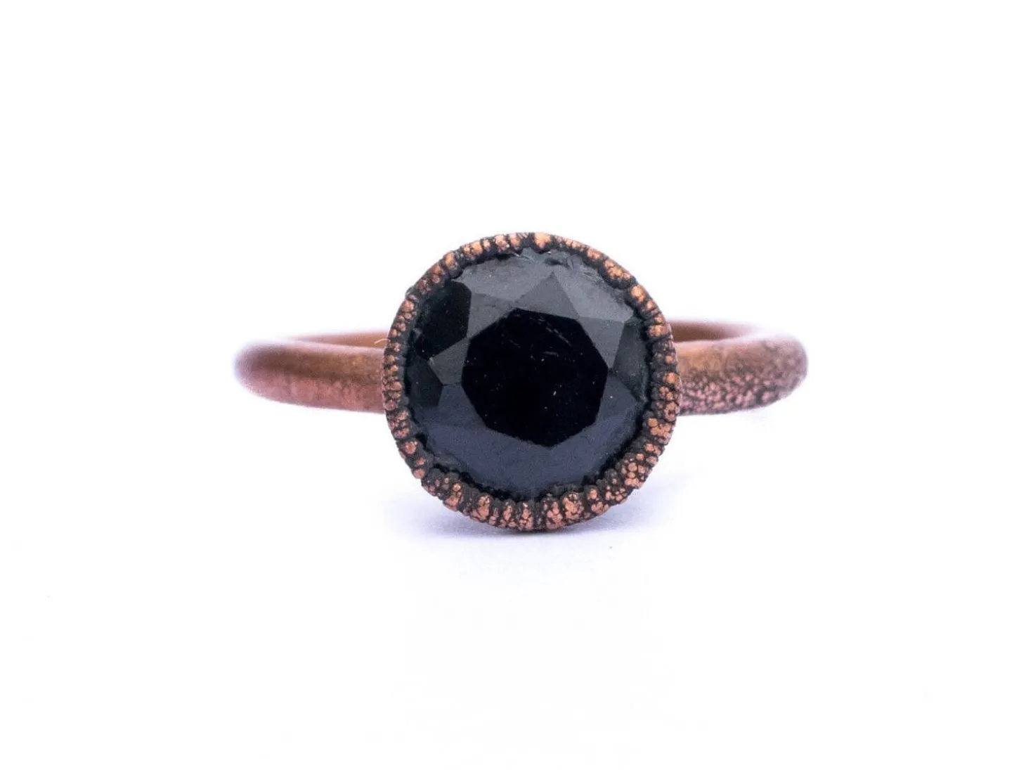 SALE Black Spinel ring | Black Spinel crystal ring