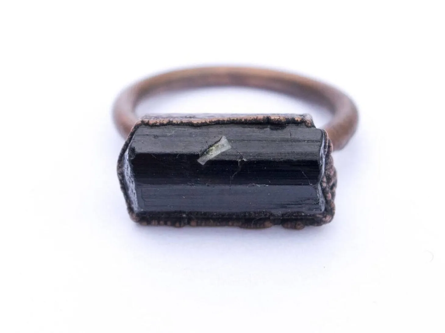 SALE Black tourmaline ring | Black tourmaline