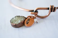 SALE Druzy Bracelet | Crystal Teardrop Bangle