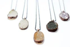 SALE Druzy crystal necklace | Natural druzy pendant