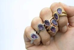 SALE Faceted amethyst ring | Amethyst statement ring