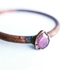 SALE Faceted ruby ring | ruby crystal ring