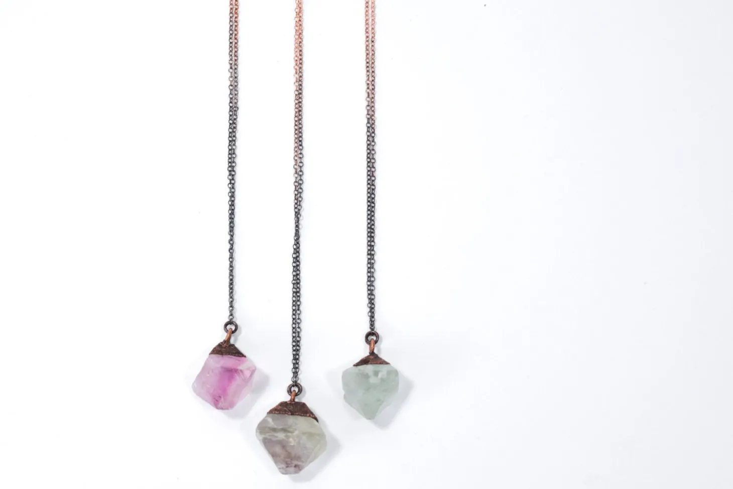 SALE fluorite necklace | Rough fluorite jewelry