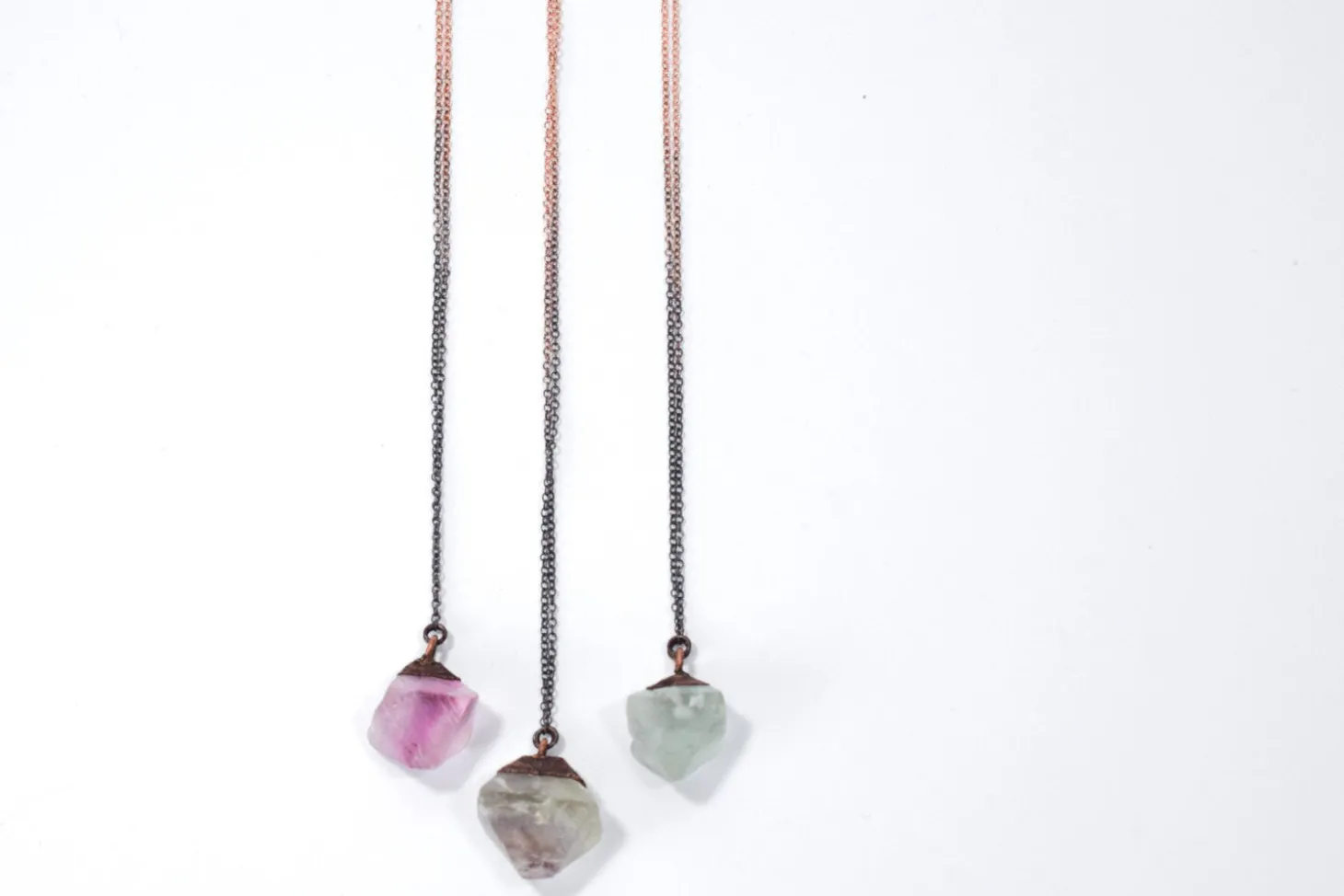 SALE fluorite necklace | Rough fluorite jewelry