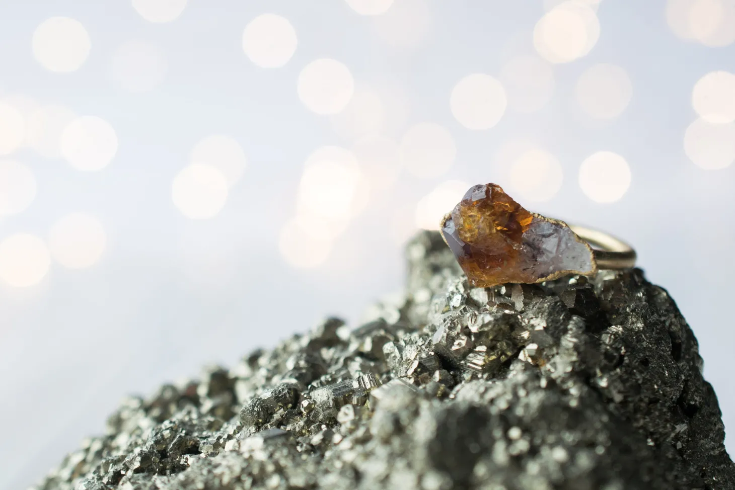SALE Gold Citrine ring | Natural citrine ring