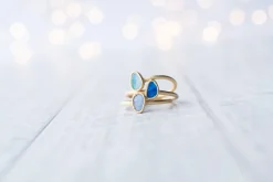 SALE Gold Opal ring | Stacking birthstone ring