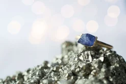 SALE Gold Tanzanite ring | Stone stacking ring