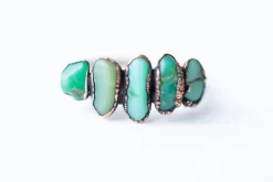 SALE Multi Stone Chrysoprase ring | Tumbled chrysoprase ring