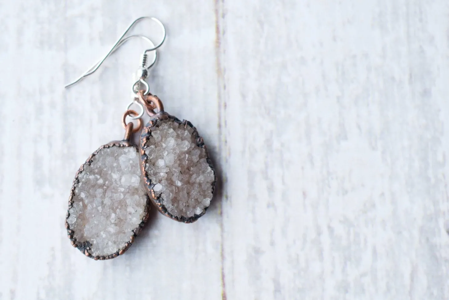 SALE Natural crystal | Druzy crystal earrings