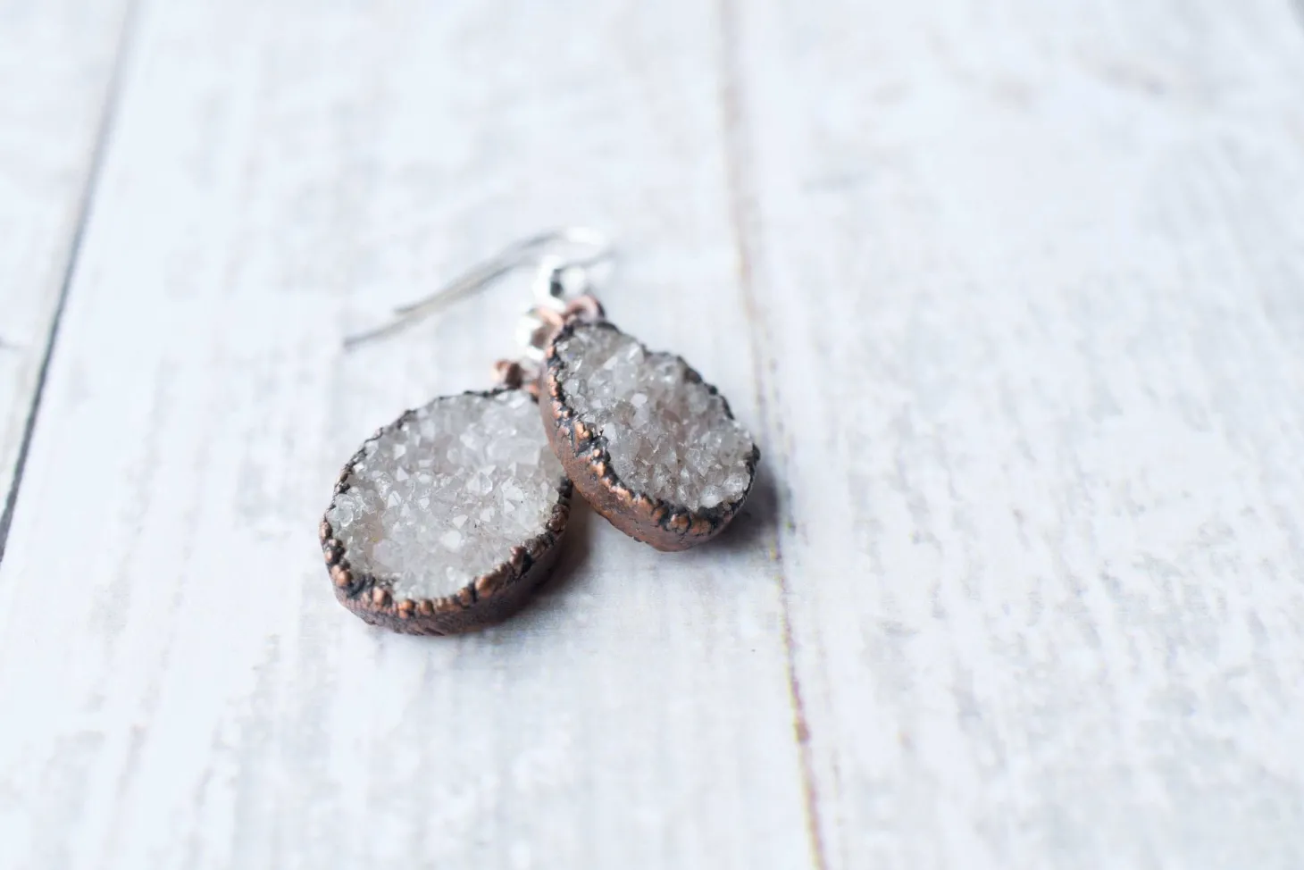 SALE Natural crystal | Druzy crystal earrings