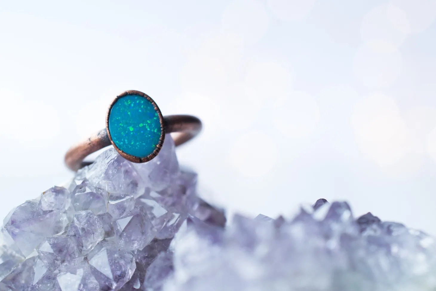 SALE Opal ring | Stacking birthstone ring