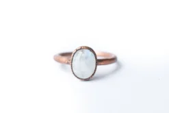 SALE Rainbow moonstone ring | Simple stone stacking ring