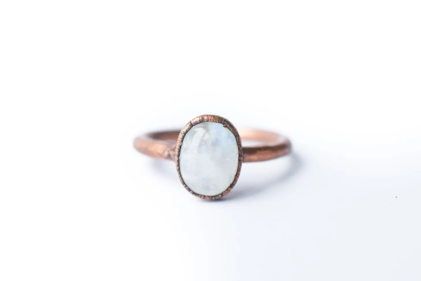 SALE Rainbow moonstone ring | Simple stone stacking ring