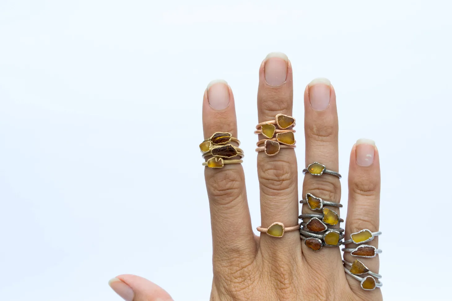 SALE Raw amber ring | Untreated baltic amber jewelry