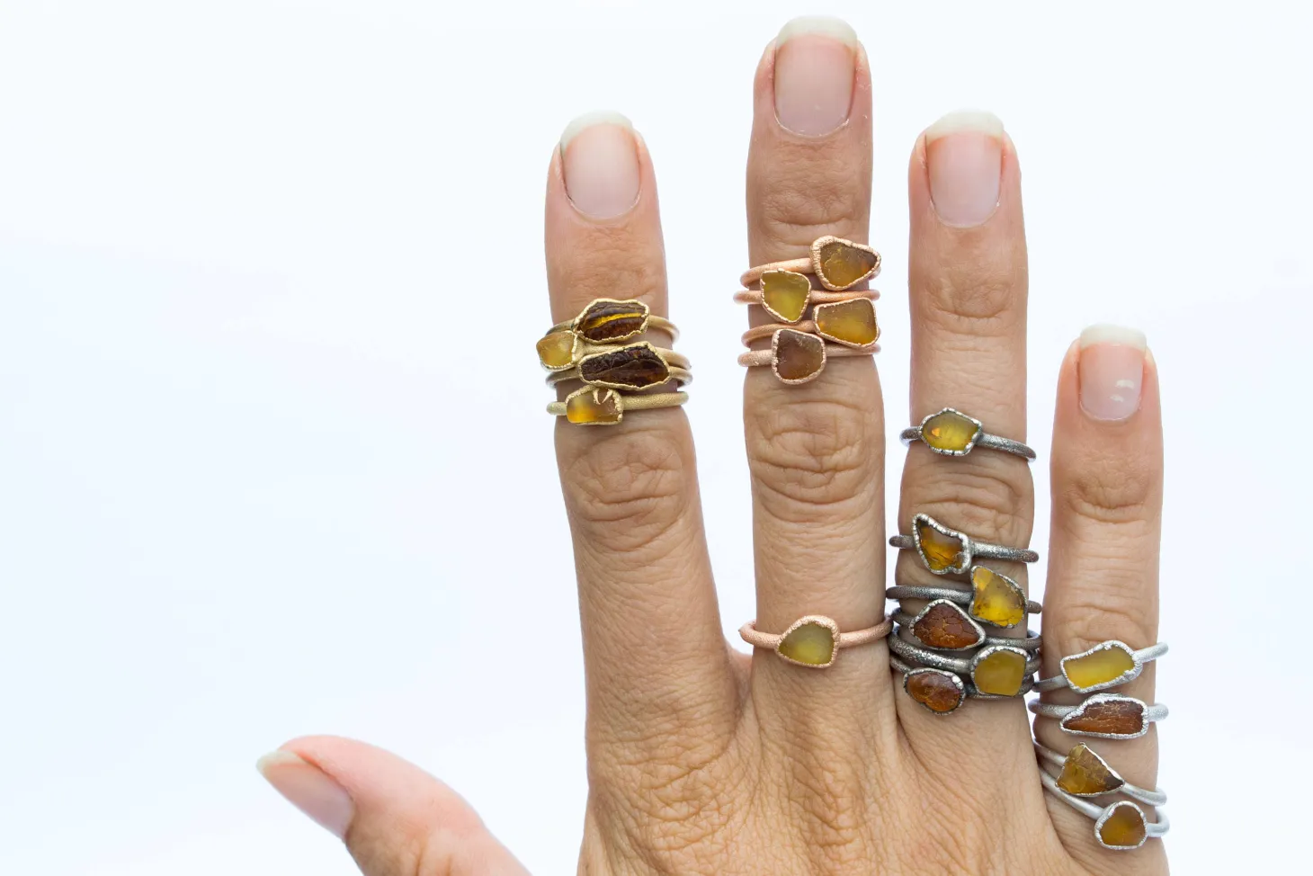 SALE Raw amber ring | Untreated baltic amber jewelry