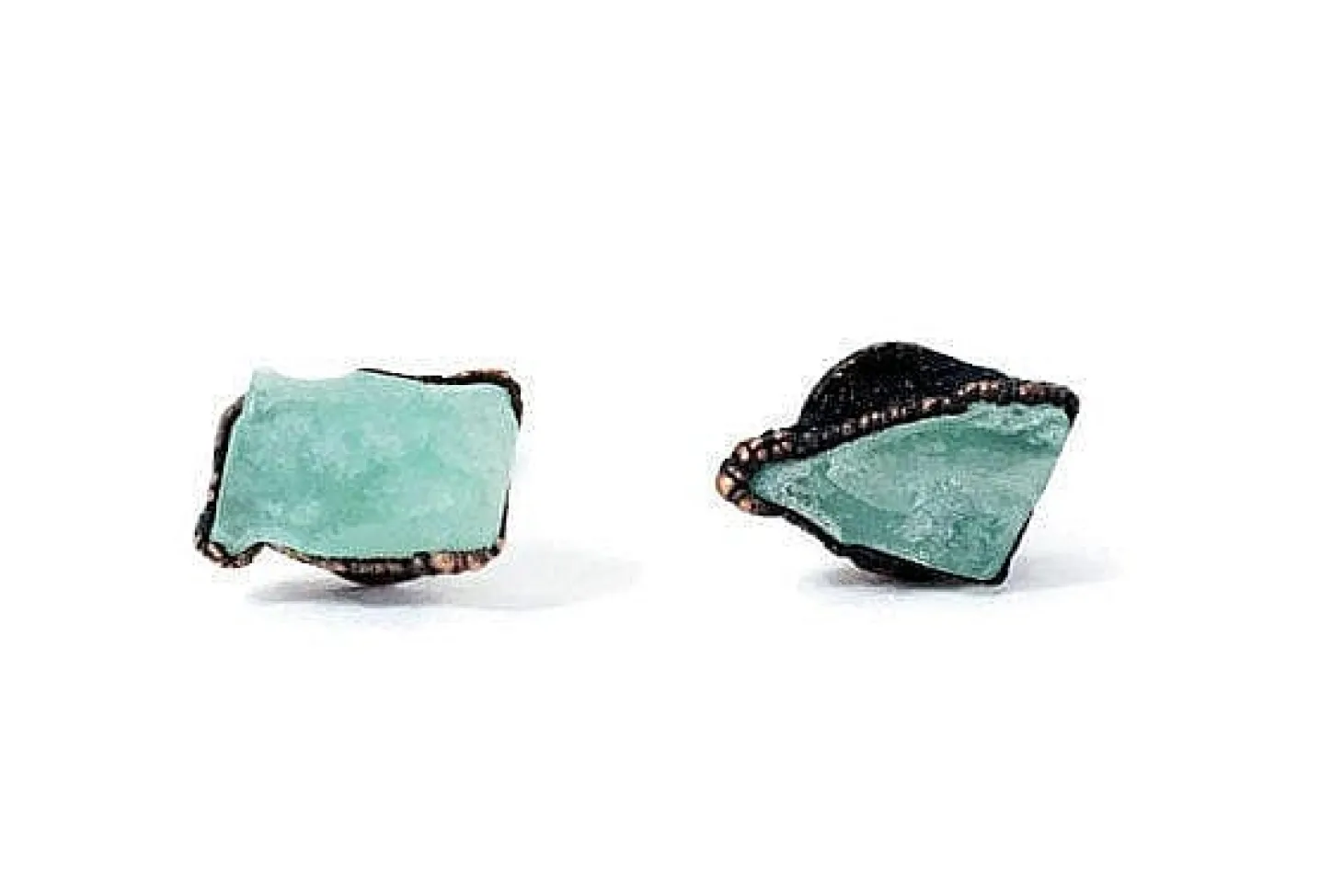 SALE Raw apatite | Apatite nugget sterling silver post earring