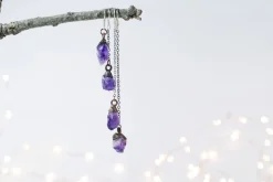 SALE Raw crystal | Amethyst crystal earrings