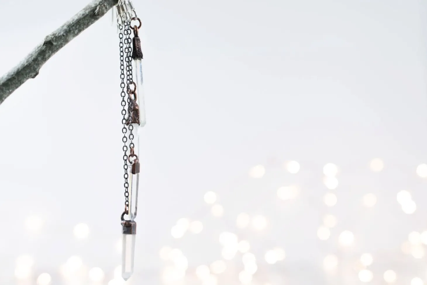 SALE Raw crystal | Quartz crystal earrings