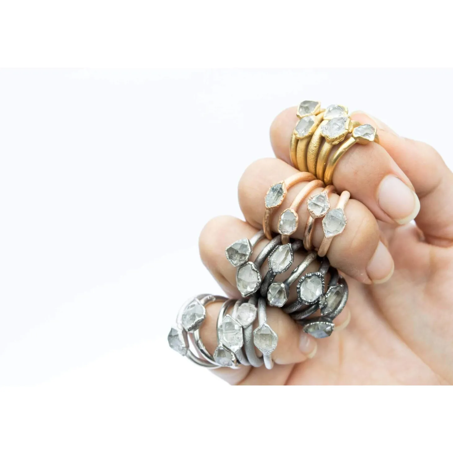 SALE Raw crystal ring | Herkimer diamond ring