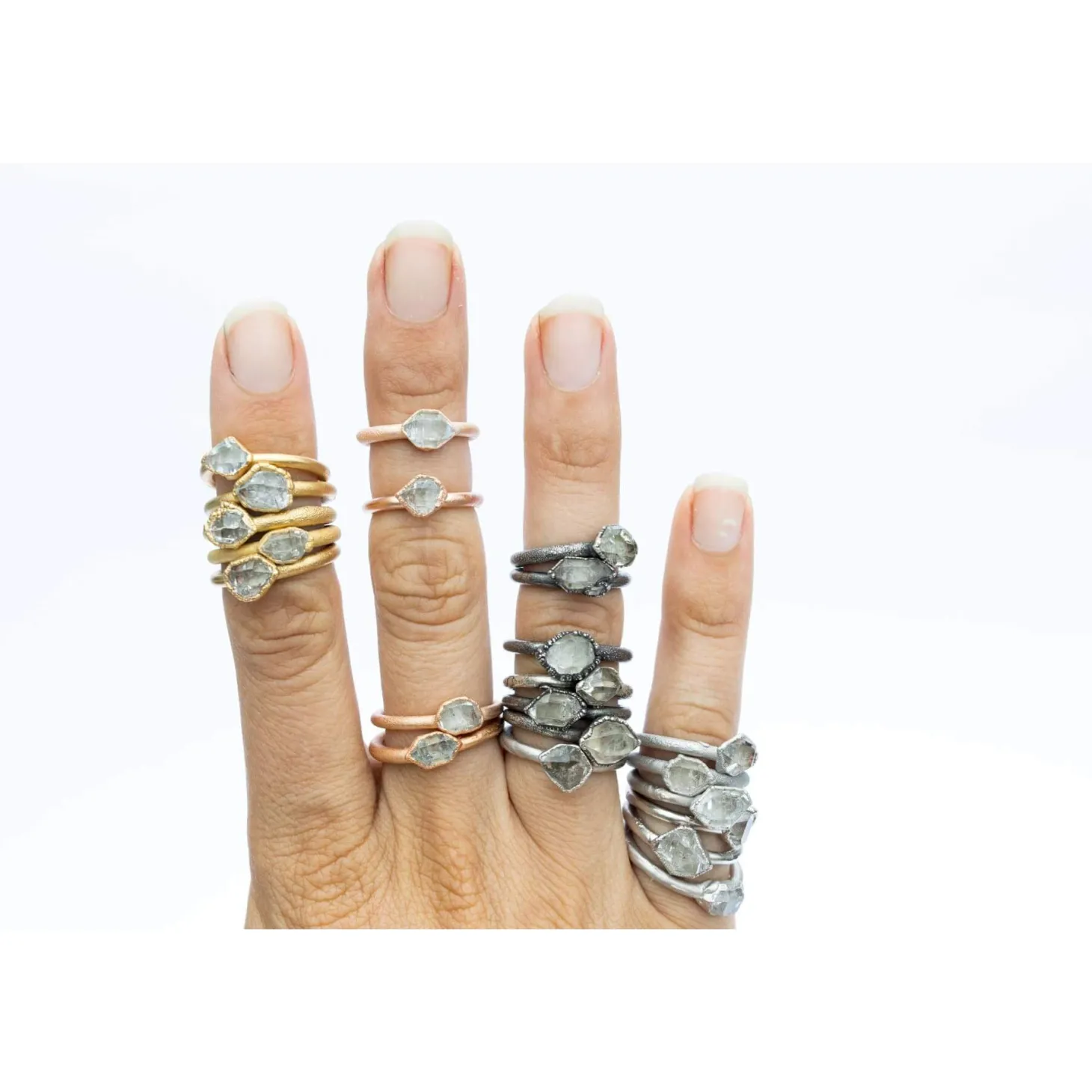 SALE Raw crystal ring | Herkimer diamond ring