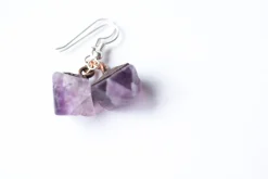 SALE Raw fluorite earrings | Rough fluorite