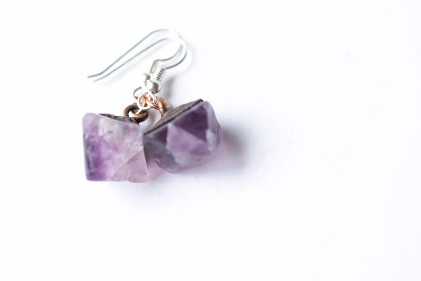 SALE Raw fluorite earrings | Rough fluorite