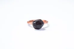 SALE Raw garnet ring | Deep Red Garnet ring