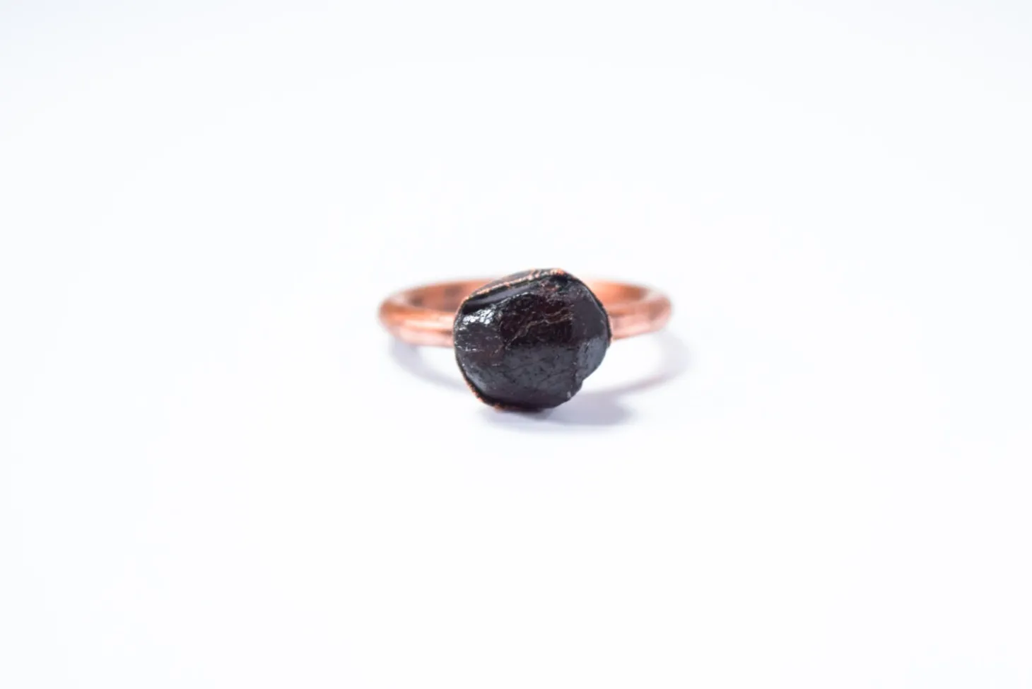 SALE Raw garnet ring | Deep Red Garnet ring