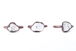 SALE Raw howlite ring | Natural howlite