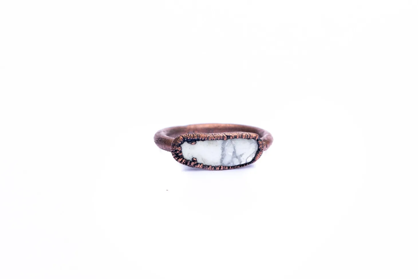 SALE Raw howlite ring | Natural howlite