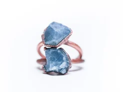 SALE Raw Labradorite ring | Gemstone stacking ring