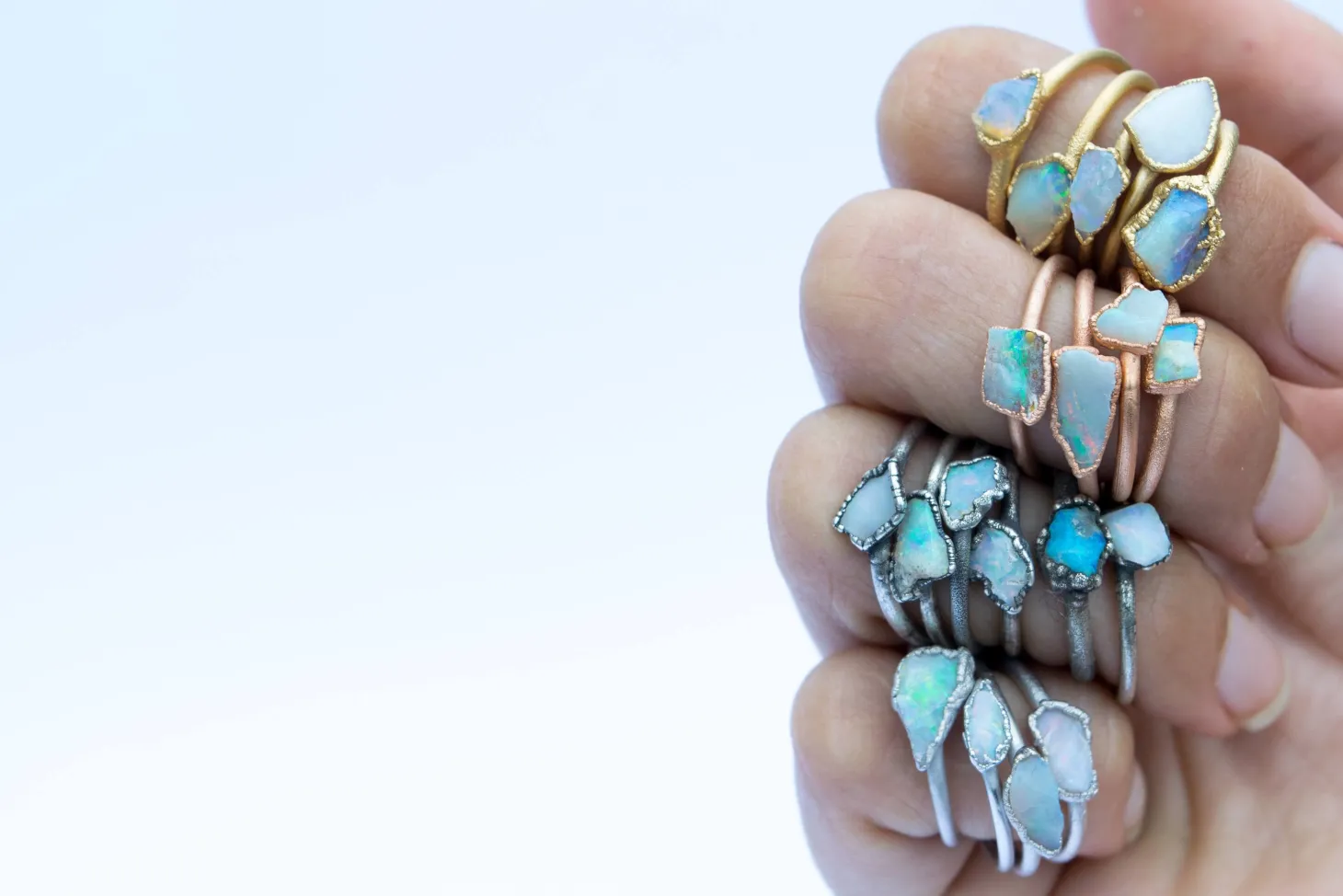 SALE Raw opal ring | Rough opal ring