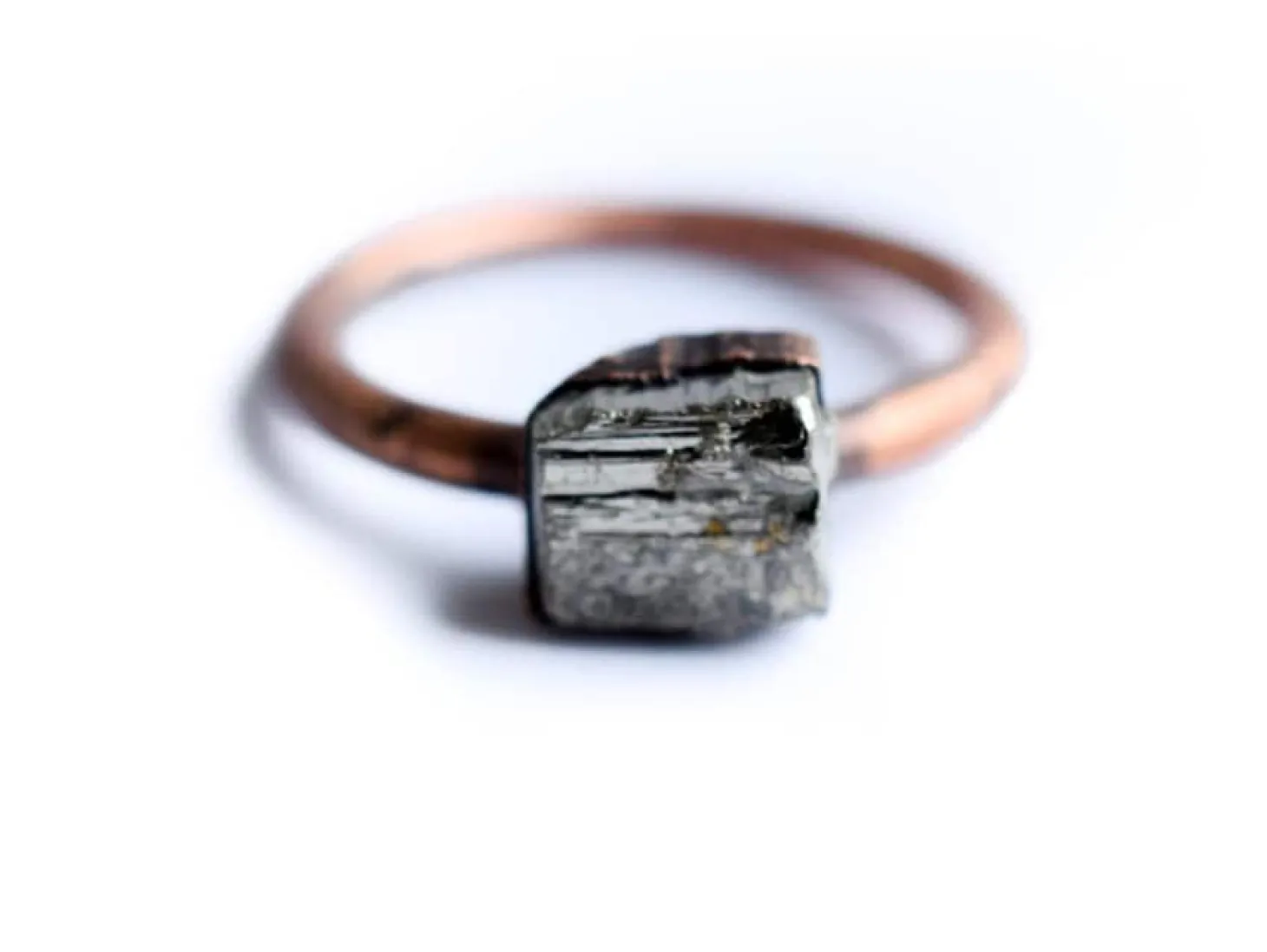SALE Raw pyrite ring | Fool's gold jewelry