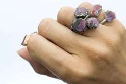 SALE Raw ruby ring | Red ruby crystal ring