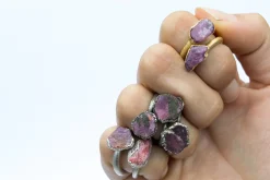 SALE Raw ruby ring | Red ruby crystal ring