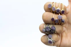 SALE Raw ruby ring | Red ruby stacking ring