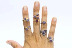 SALE Raw ruby ring | Red ruby stacking ring