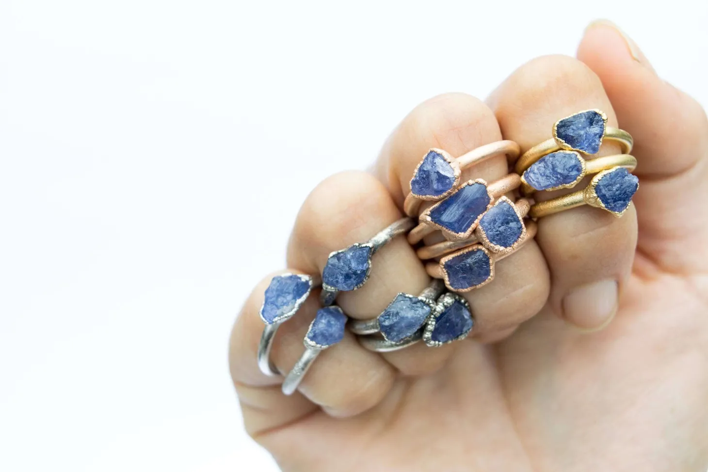 SALE Raw tanzanite ring | Gold tanzanite ring